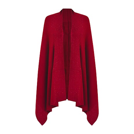 Kris Ana Scattered Shawl One Size (8-16) - Red