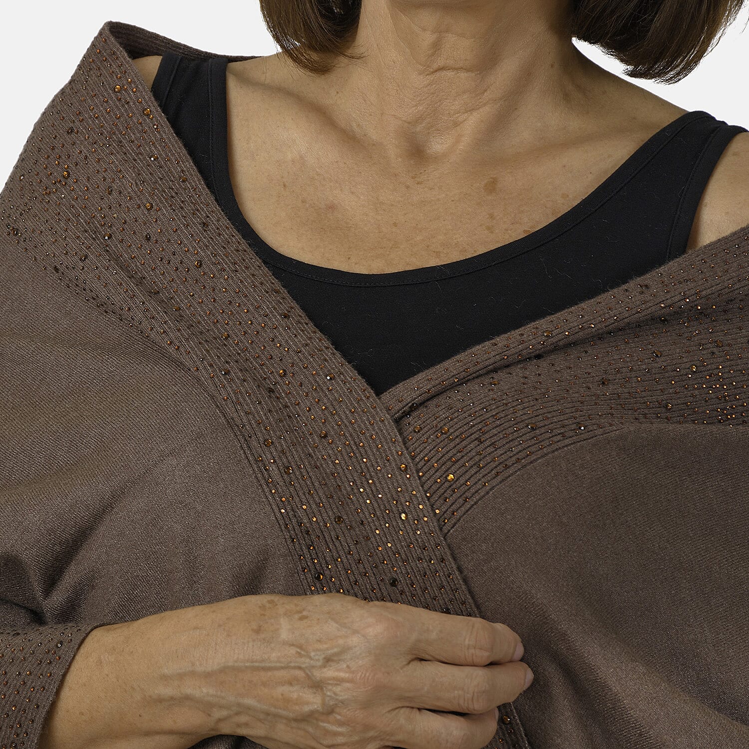 Kris Ana Scattered Shawl One Size (8-16, 170x75cm) - Taupe