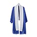 Kris Ana Wrap with Tassels (Size One, 8-18) - Cobalt and Grey
