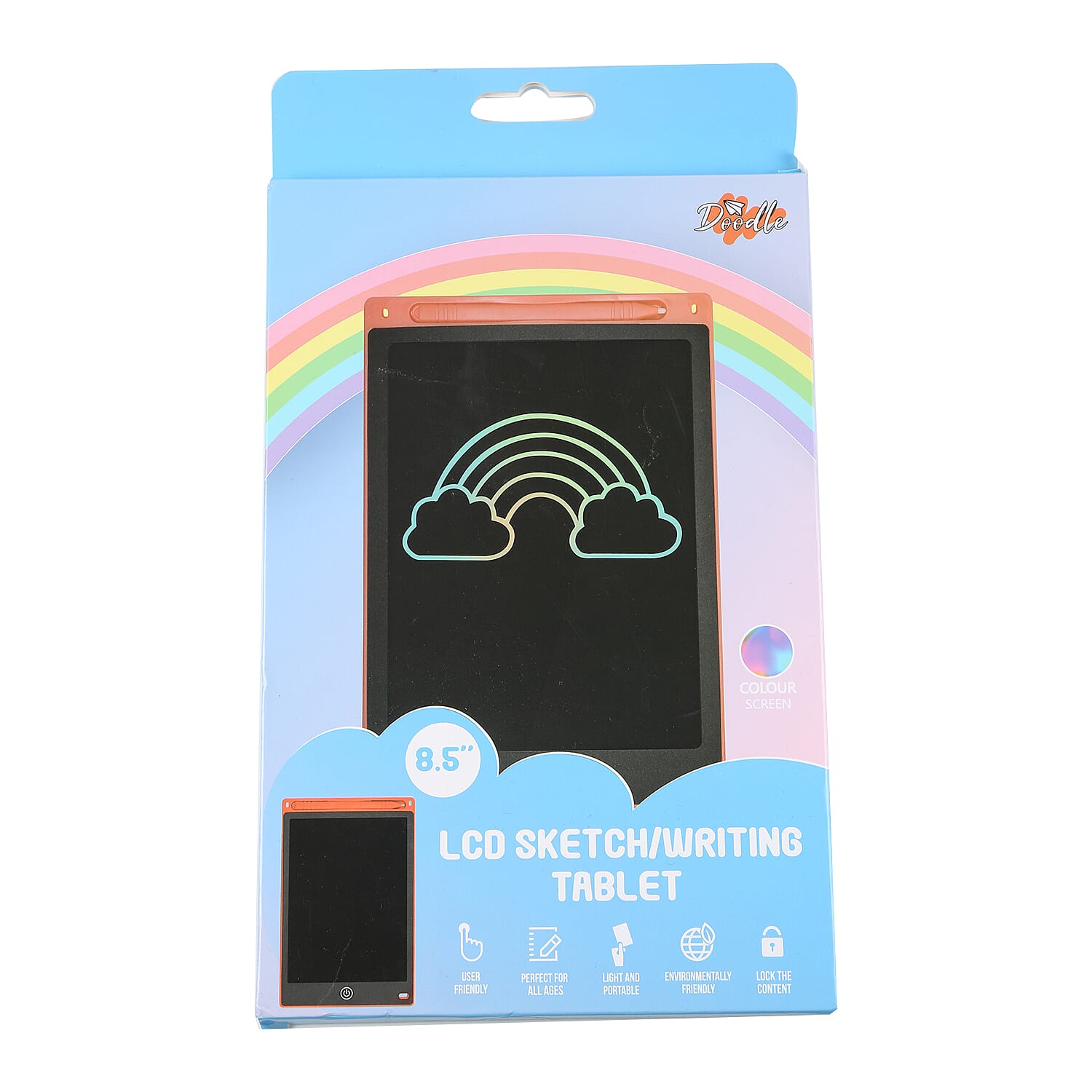 8.5 Inch Lightweight & Scratch Resistant LCD Writing Drawing Tablet Doodle Board for Kids - Red