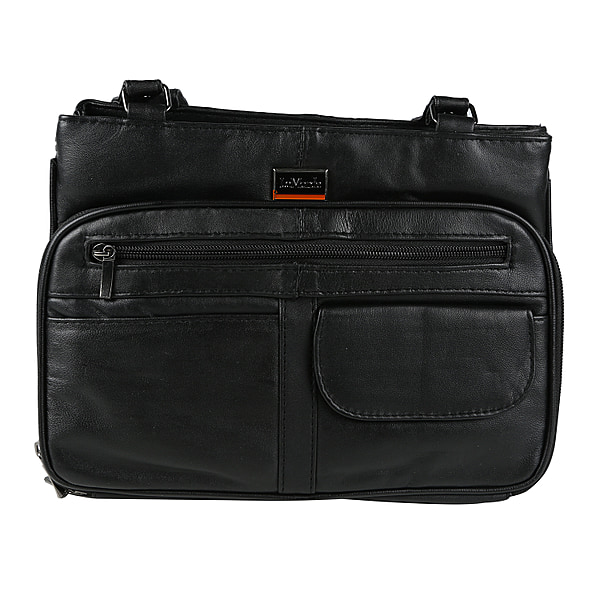 Le Monde - 100% Genuine Leather Multi Pocket Ladies Shoulder Bag with ...