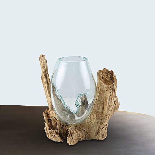 Jardin de Bali - Vase on Gamal Wood (Height 12-15Cm)