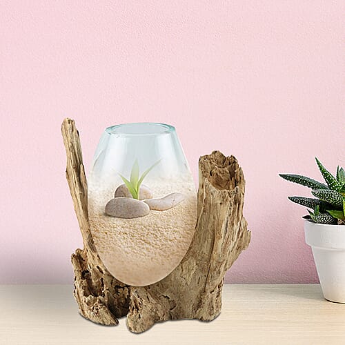 Jardin de Bali - Vase on Gamal Wood (Height 12-15Cm)