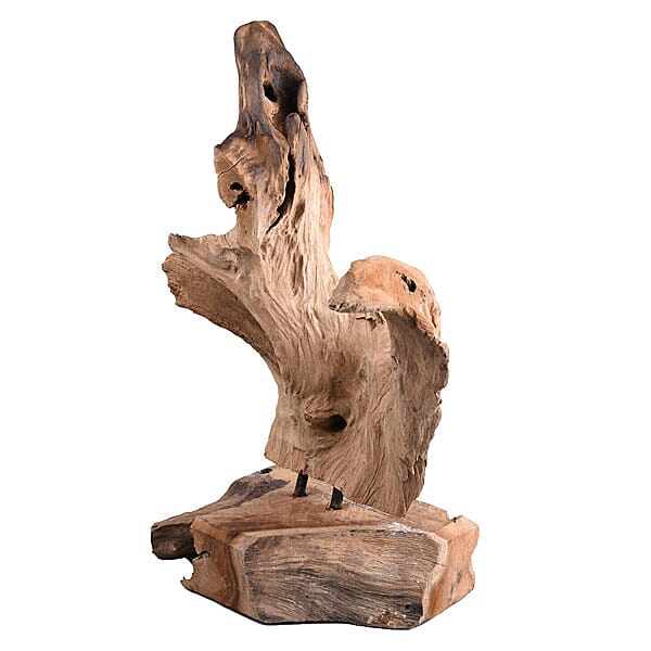 Jardin de Bali - One Vase Stand on Teak Wood (Height 40cm)