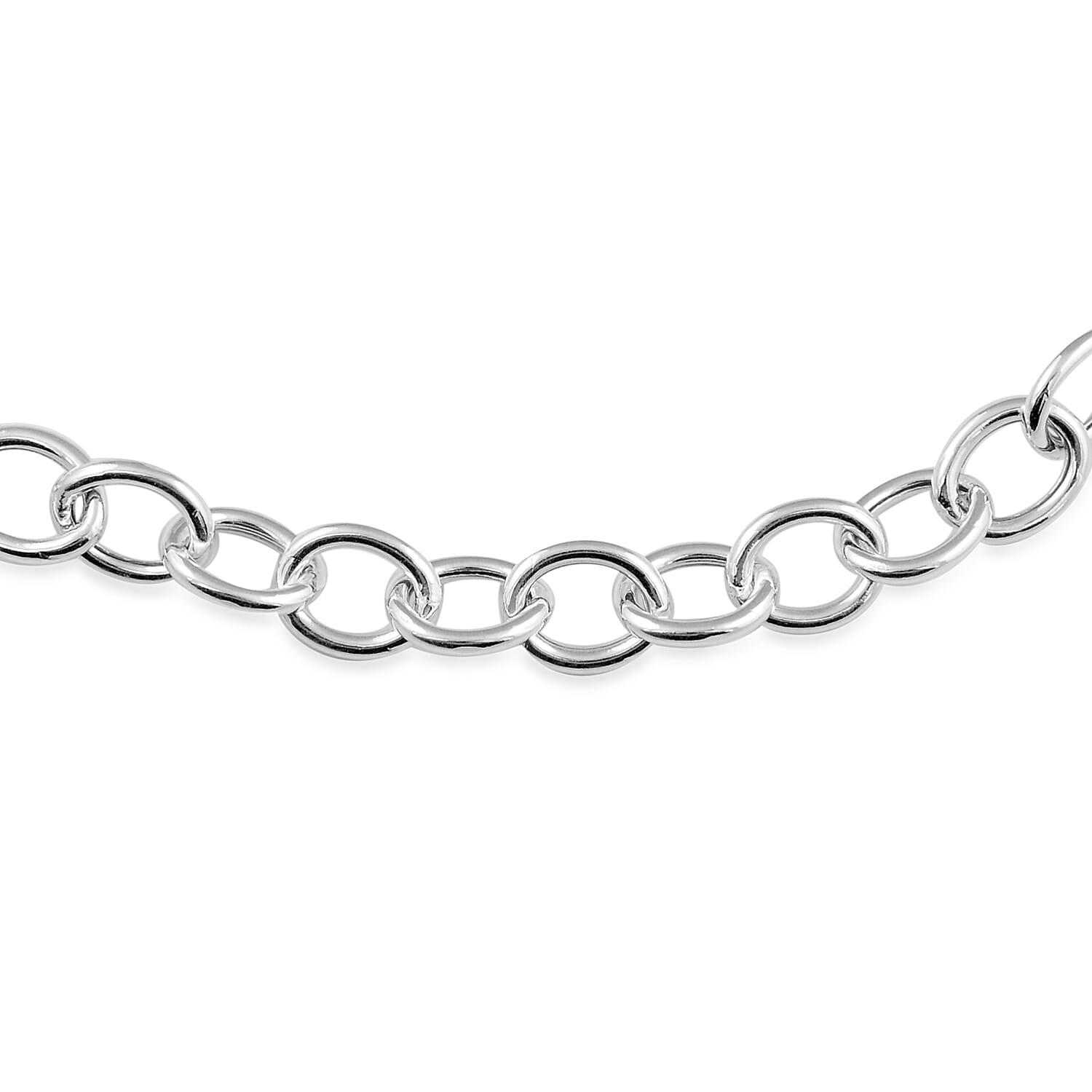 Sterling Silver Hollow Belcher Chain (Size 24), Sliver Wt. 10.90 Gms