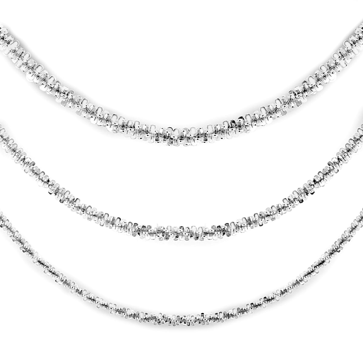 Sterling silver 3 hot sale layer necklace