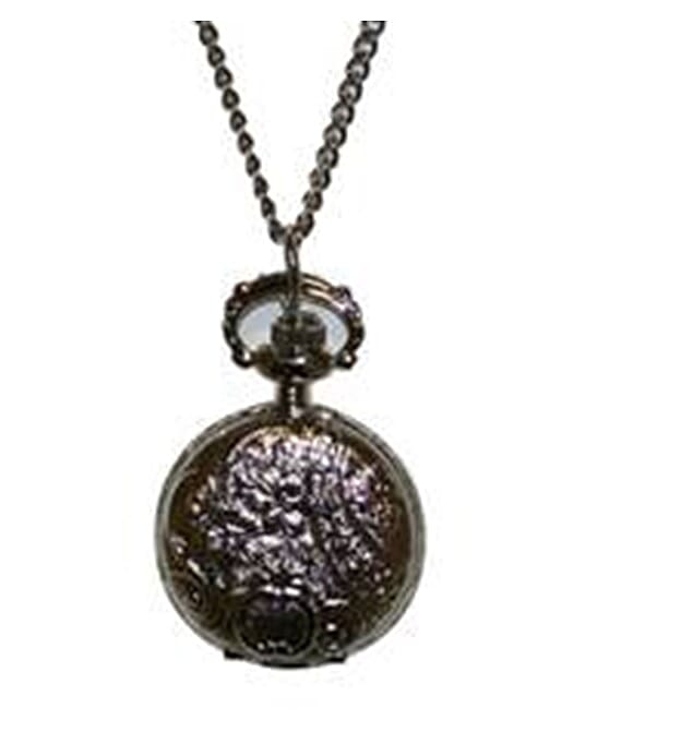 Phillip Mercier Round Vine Pattern Quartz Necklace Watch