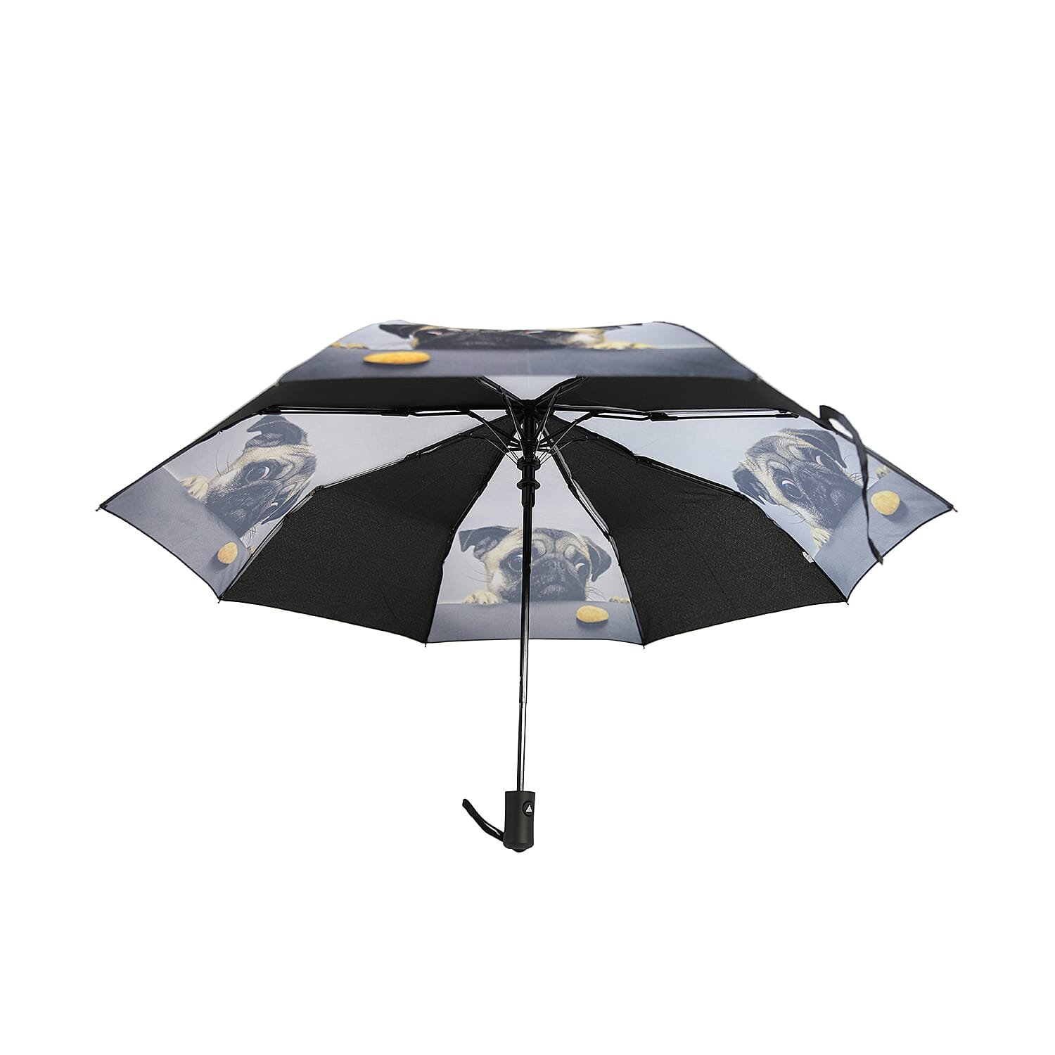 New for Season- Thomas Calvi 8 Panel Folding Umbrella with Pug Dog Print
