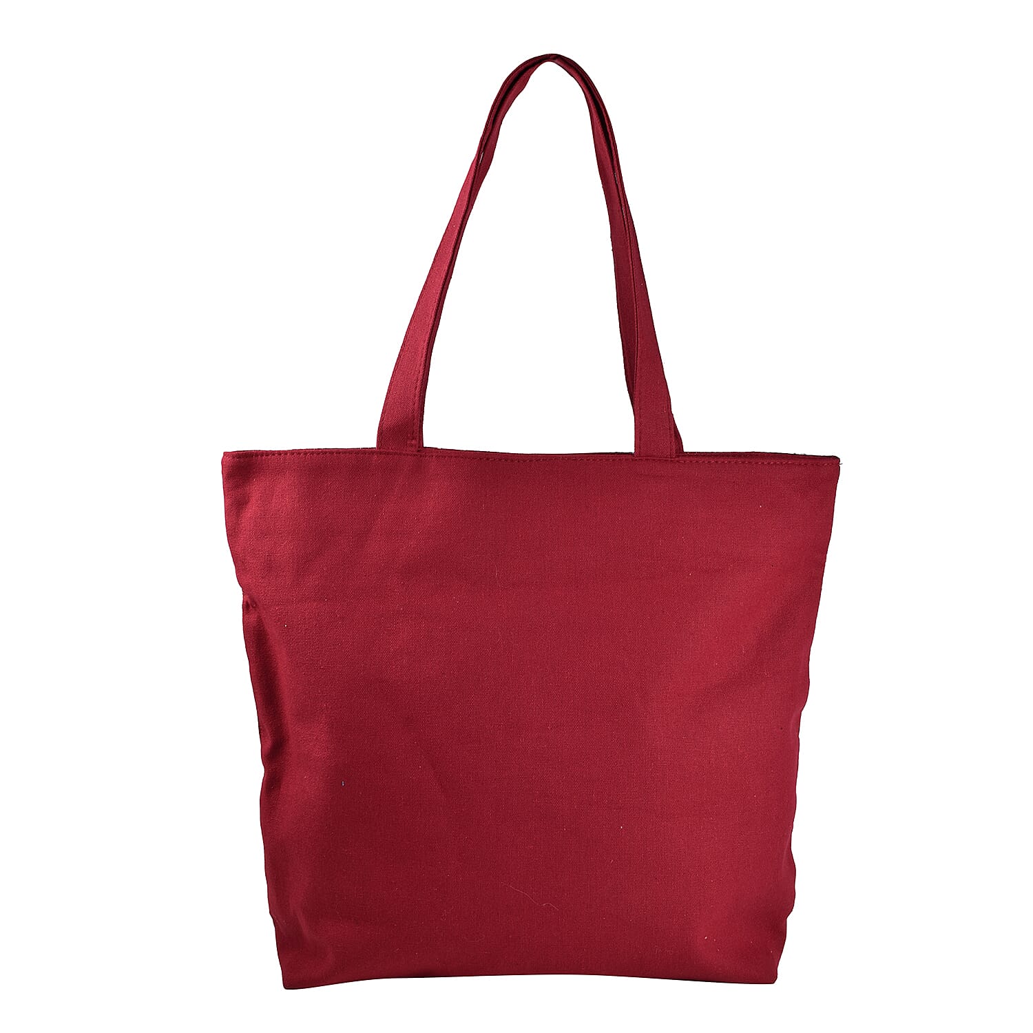 Tapestry Two Owls On Branch Large Tote Bag (H 34 cm x W 43cm) - Maroon