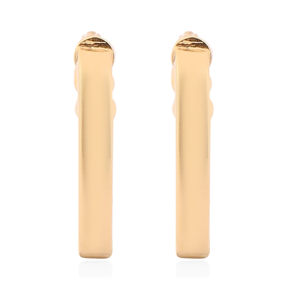 Italian Made- Tuscany Collection - 9K Yellow Gold Creole Hoop Earrings (with Clasp)