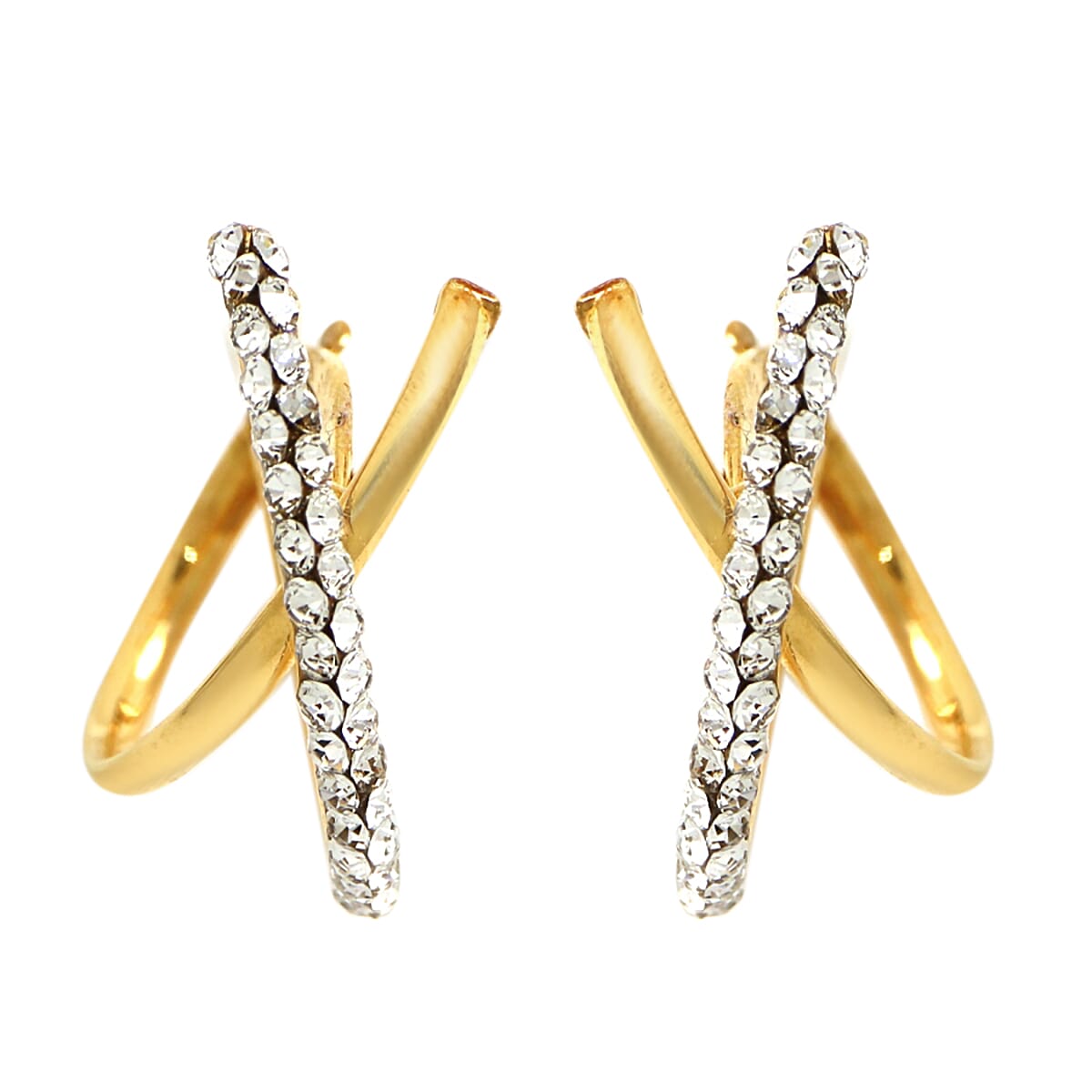 Italian Made - 9K Yellow Gold Earrings with French Clip