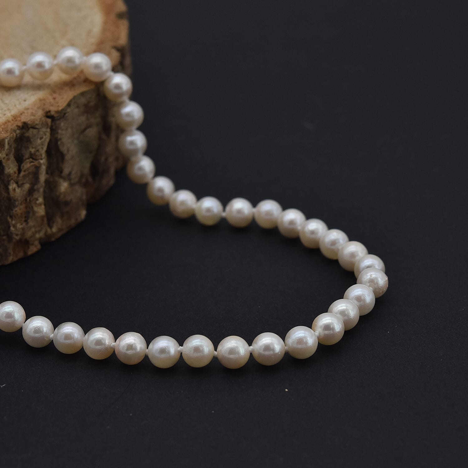 Close Out Deal-Japanese Akoya Pearl Necklace (Size 18) in Sterling Silver