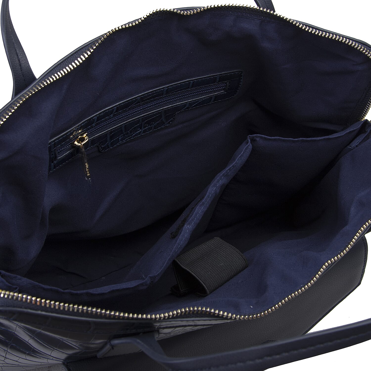 Bulaggi Collection - Cynthia Croco Print Laptop Bag with Slip Pocket at Front (40x31x06cm) - Dark Blue