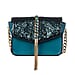 Bulaggi Collection - Calla Crossbody Bag with Metallic Pattern Flap and Adjustable Shoulder Strap - Emerald Green Colour