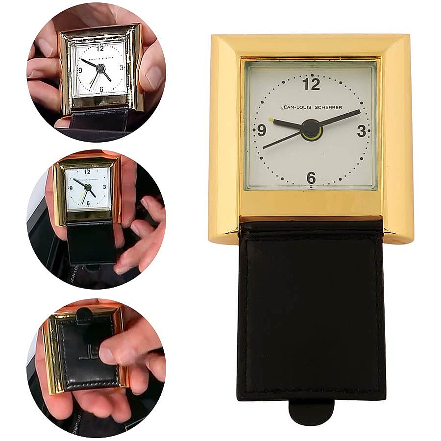 Jean-Louis Scherrer Golden Alarm Clock and Black Galaxie Ball Pen