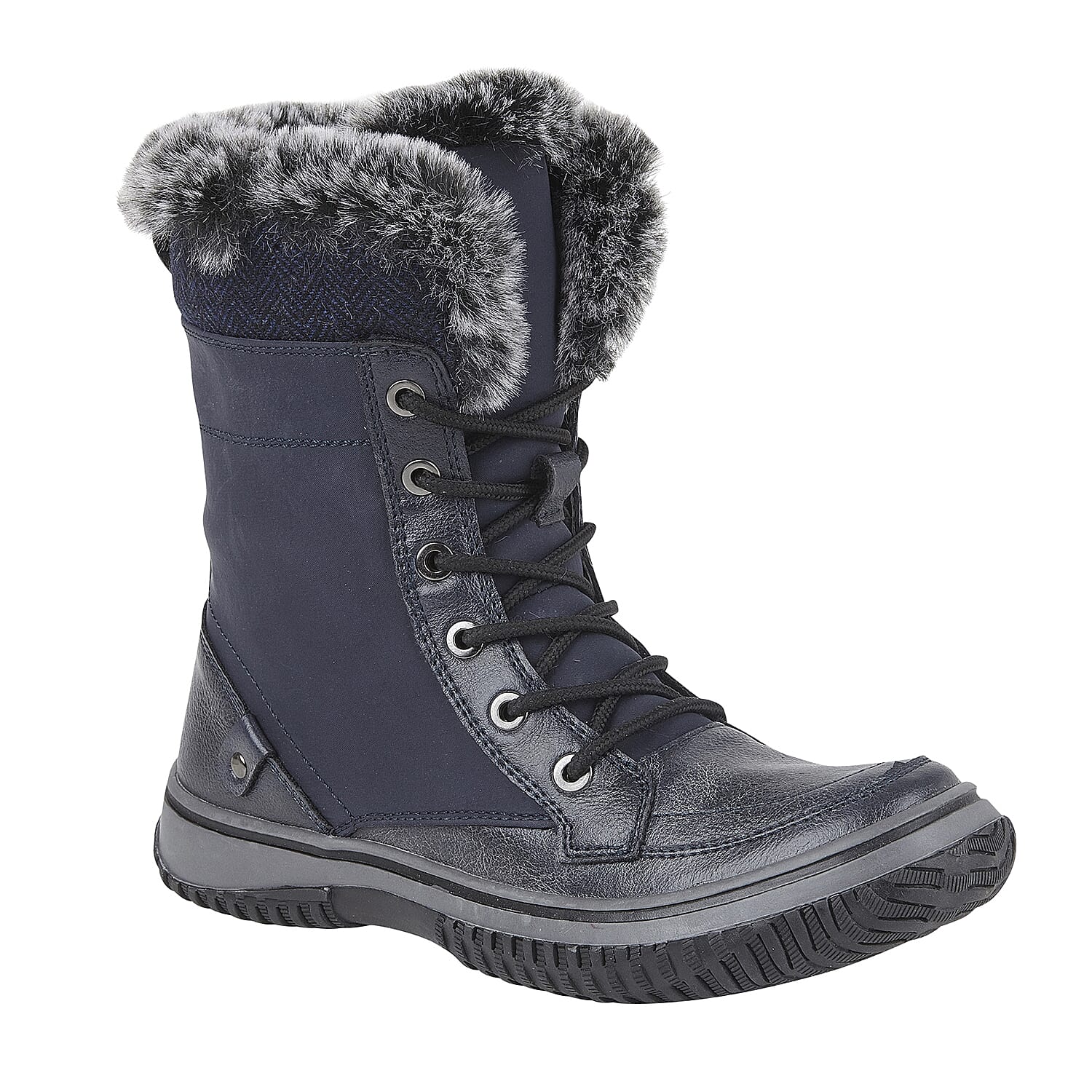 Lotus Rayanna Lace-Up Ladies Boots (Size 3) - Navy