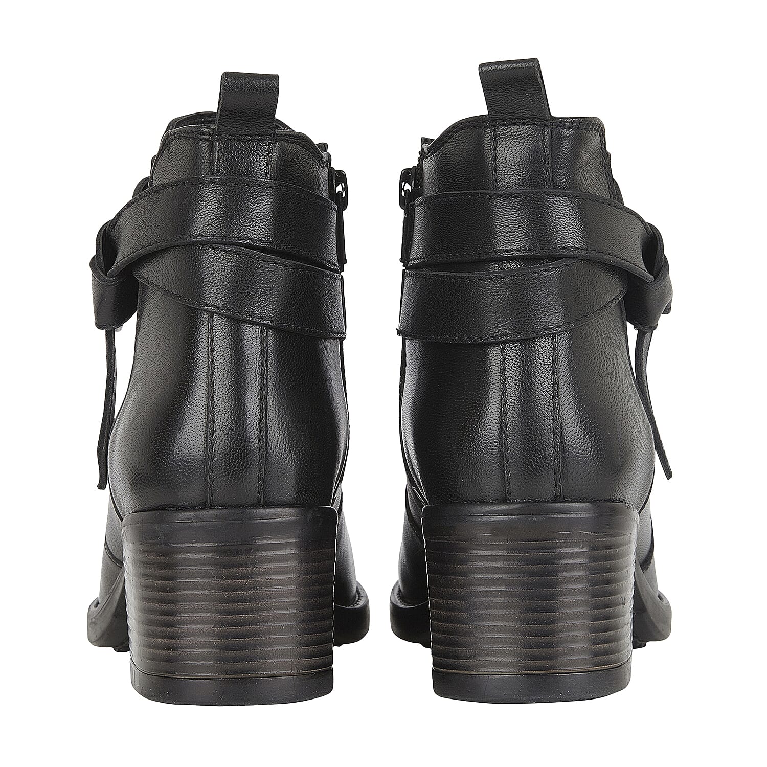 Lotus Janet Leather Ladies Ankle Boots - Black