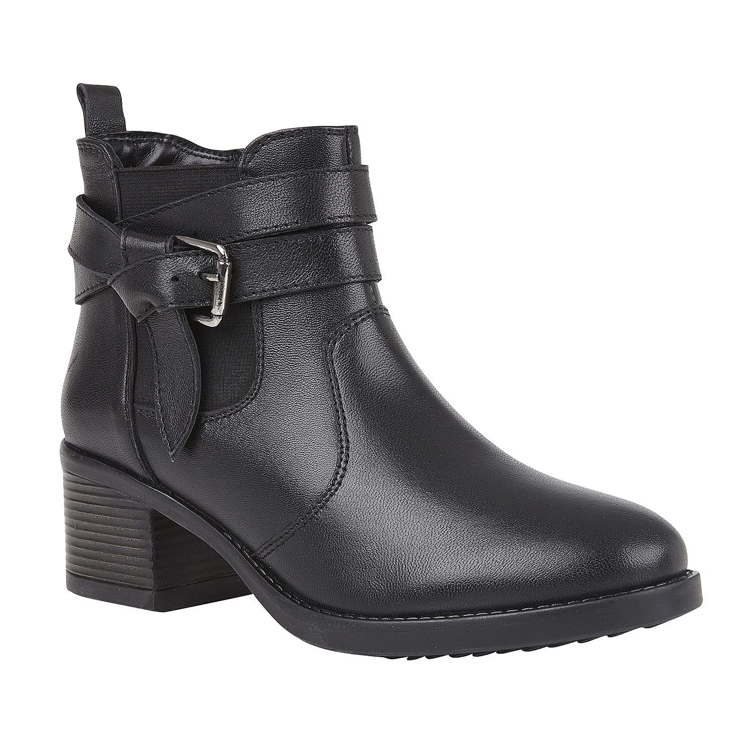 Lotus Janet Leather Ladies Ankle Boots - Black