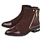 Lotus Snake-Print Microfibre Coppice Ladies Ankle Boots  - Maroon