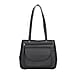 Super Soft Genuine Nappa Leather Multi-Compartment Shoulder Bag in Black 