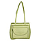 Super Soft 100% Genuine Nappa Leather Multi-Compartment Shoulder Bag in Green (29x7.5x23cm)