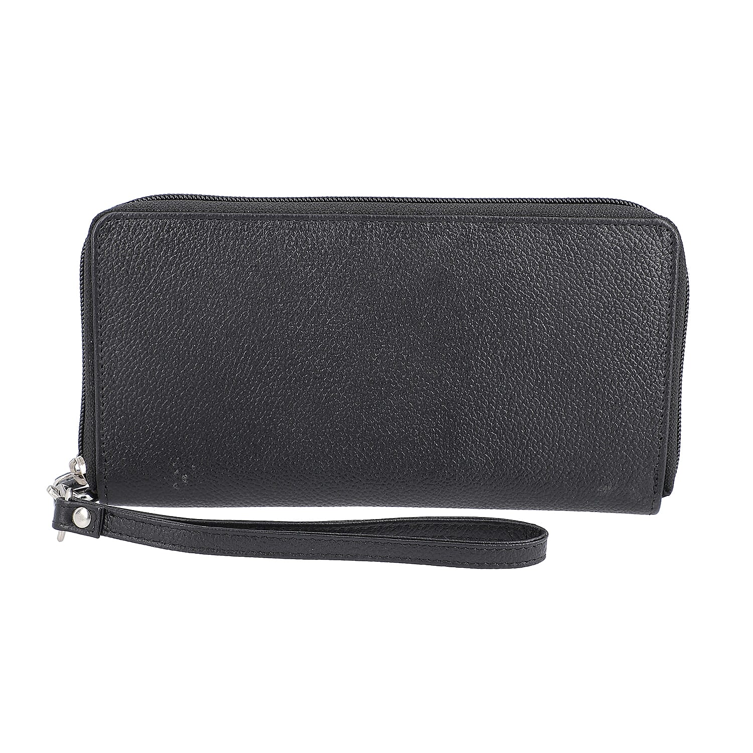 Super Soft 100% Genuine Nappa Leather RFID Clutch Wallet in Black (19.8x10.9cm)
