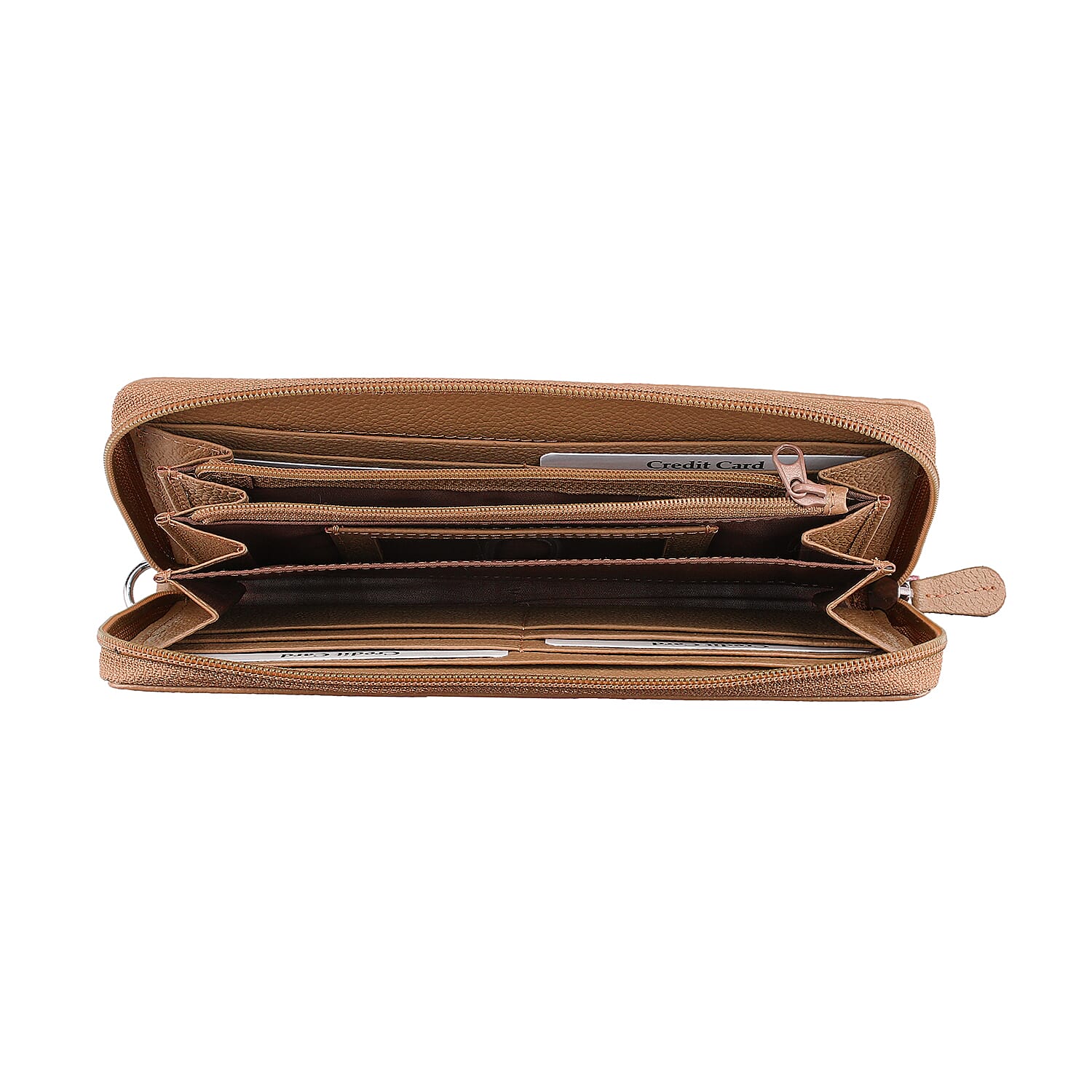Super Soft 100% Genuine Nappa Leather RFID Clutch Wallet in Tan (19.8x10.9cm)