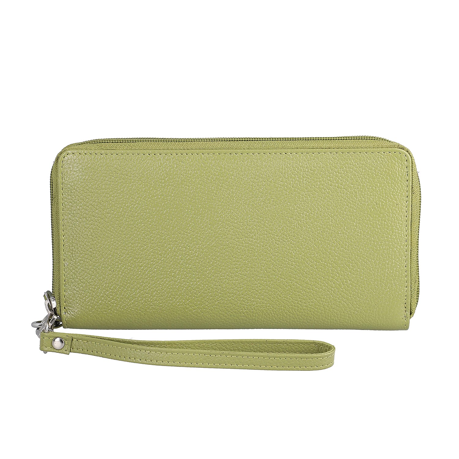 Super Soft 100% Genuine Nappa Leather RFID Clutch Wallet in Green (19.8x10.9cm)
