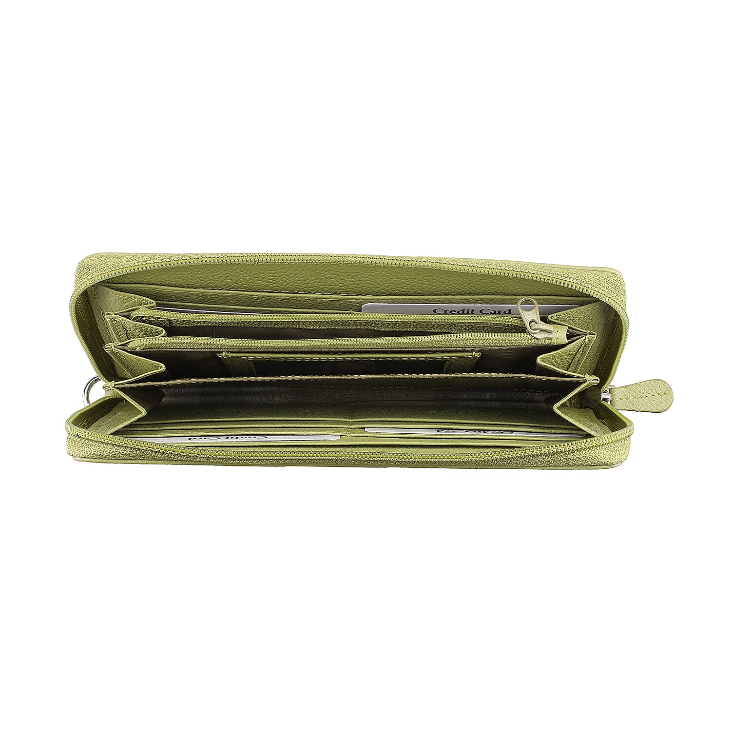 Super Soft 100% Genuine Nappa Leather RFID Clutch Wallet in Green (19.8x10.9cm)