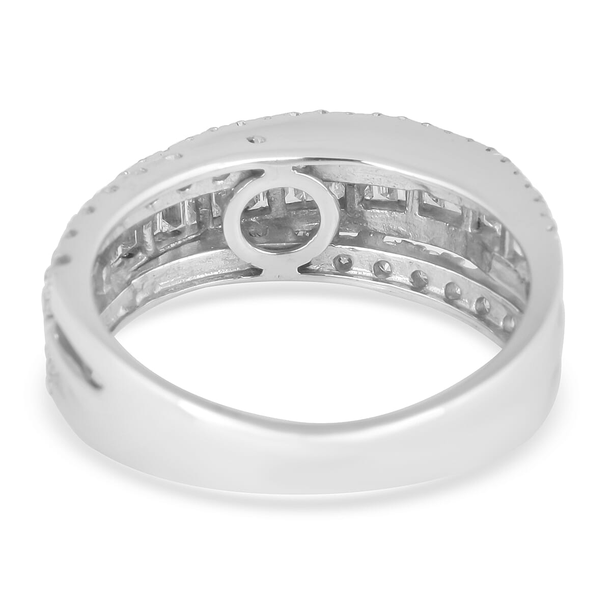 14K White Gold Diamond Ring 1.21 Ct, Gold Wt. 5.2 Gms