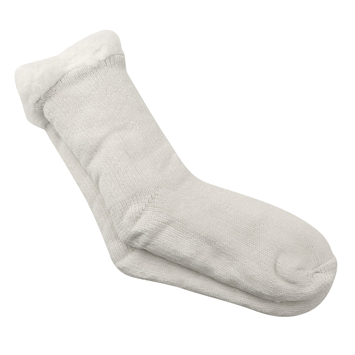 Elizabeth Rose Comfy & Cozy Slipper Socks - Cream