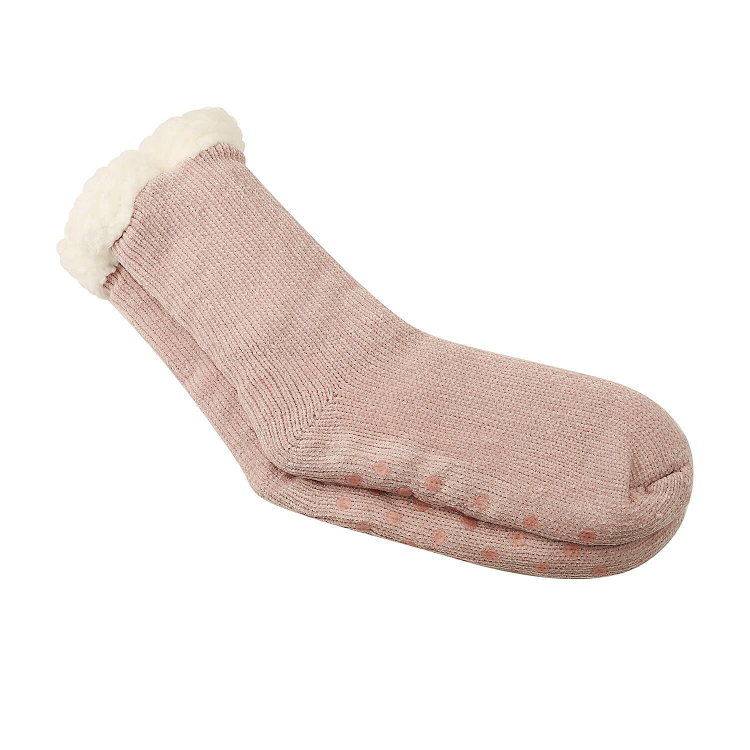 Elizabeth Rose Comfy & Cozy Slipper Socks - Dusty Pink