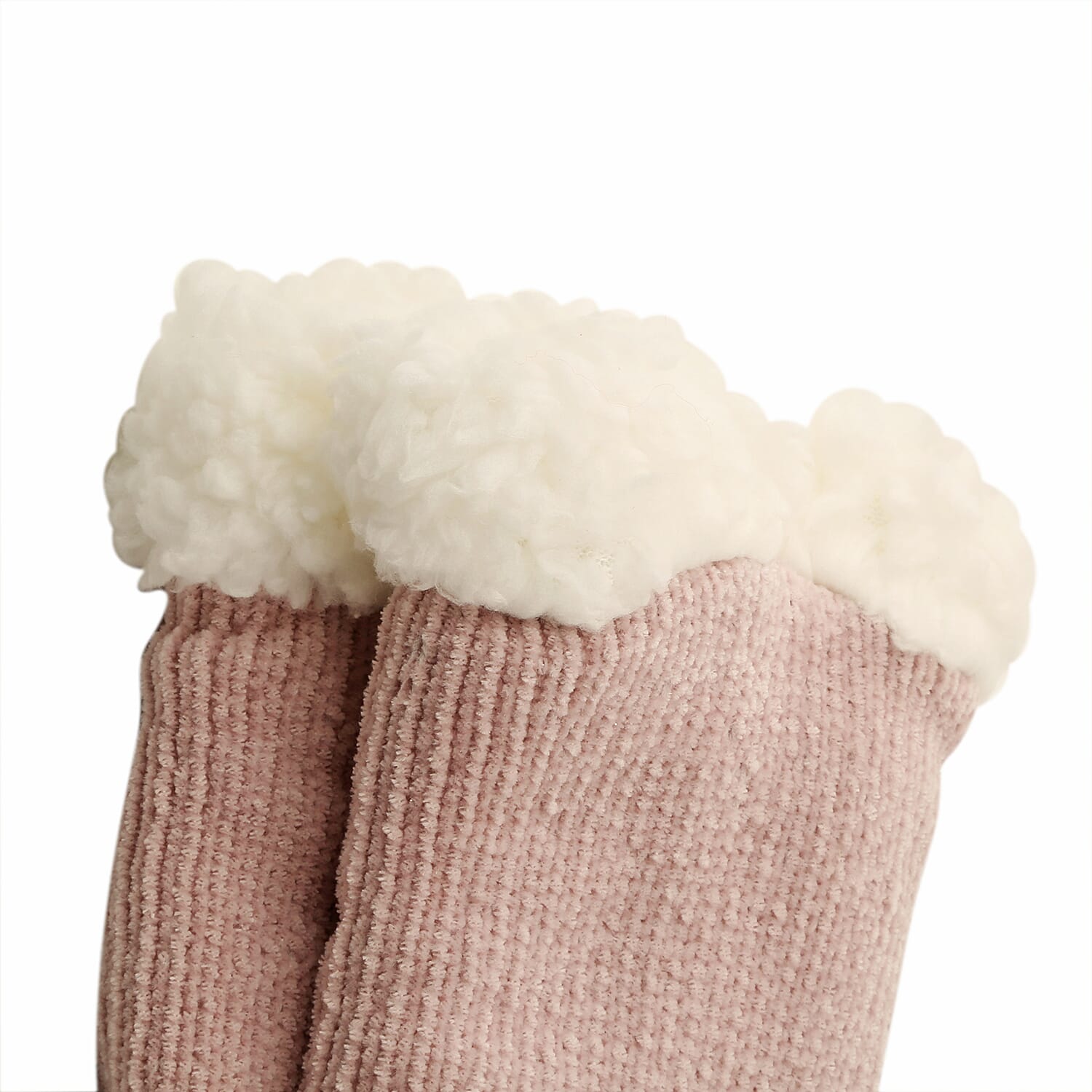 Elizabeth Rose Comfy & Cozy Slipper Socks - Dusty Pink