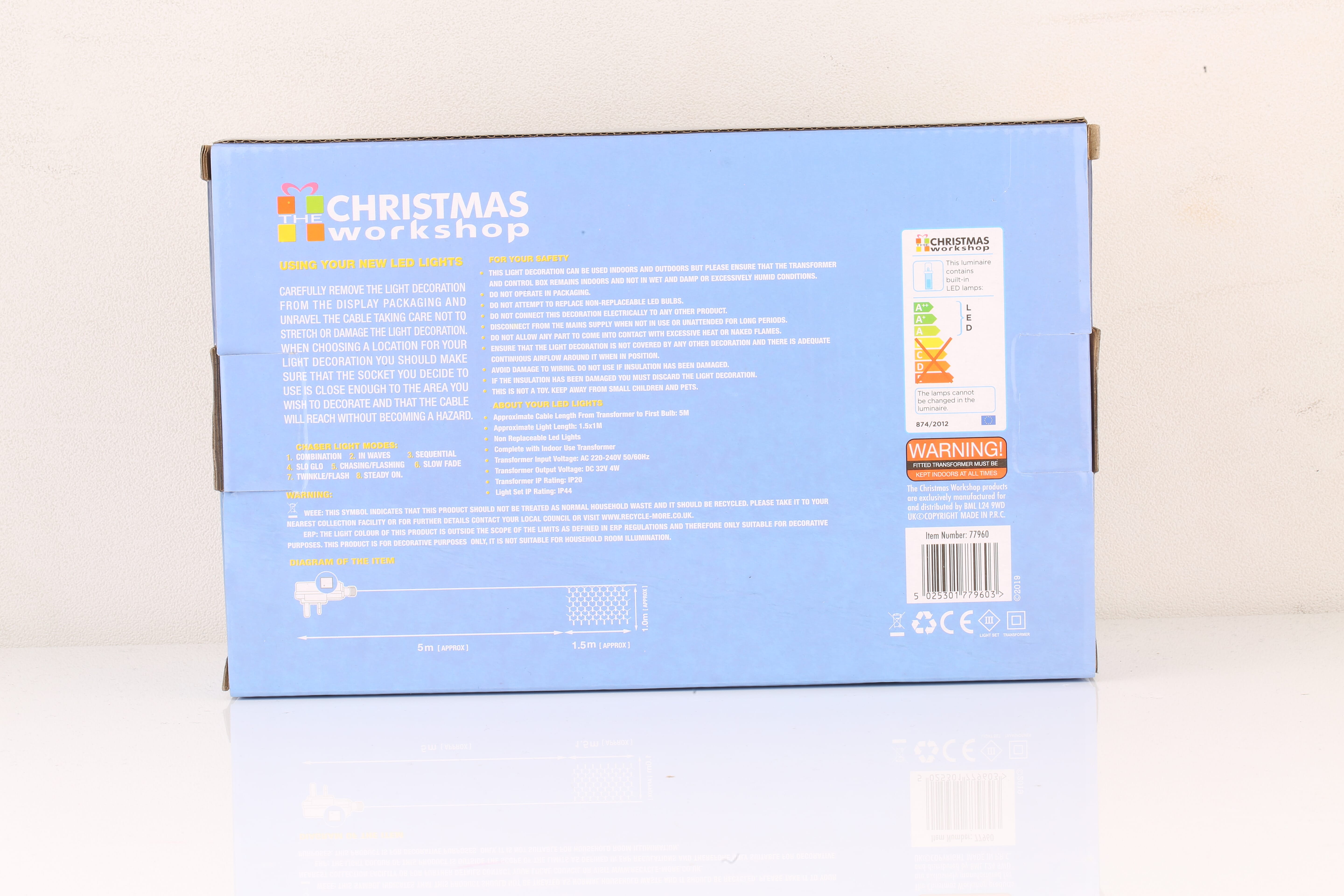 150 LED Net Chaser Lights - White