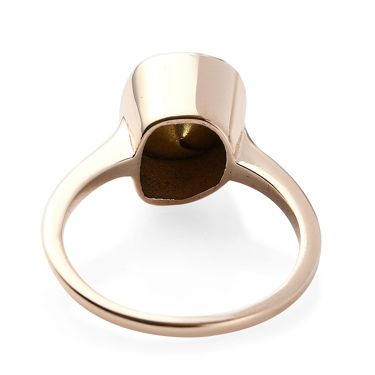 Handmade 9K Yellow Gold Polki Diamond Solitaire Ring 0.50 Ct.