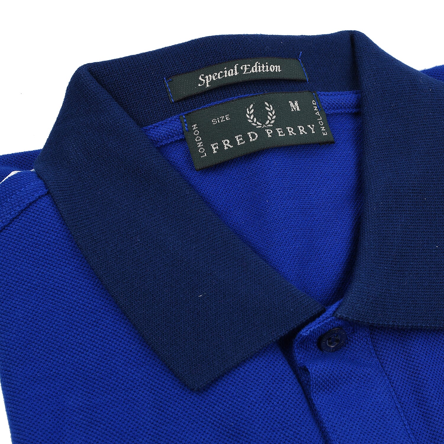 Fred Perry Slim Fit Twin Tipped Polo T-Shirt (Size M) - Blue