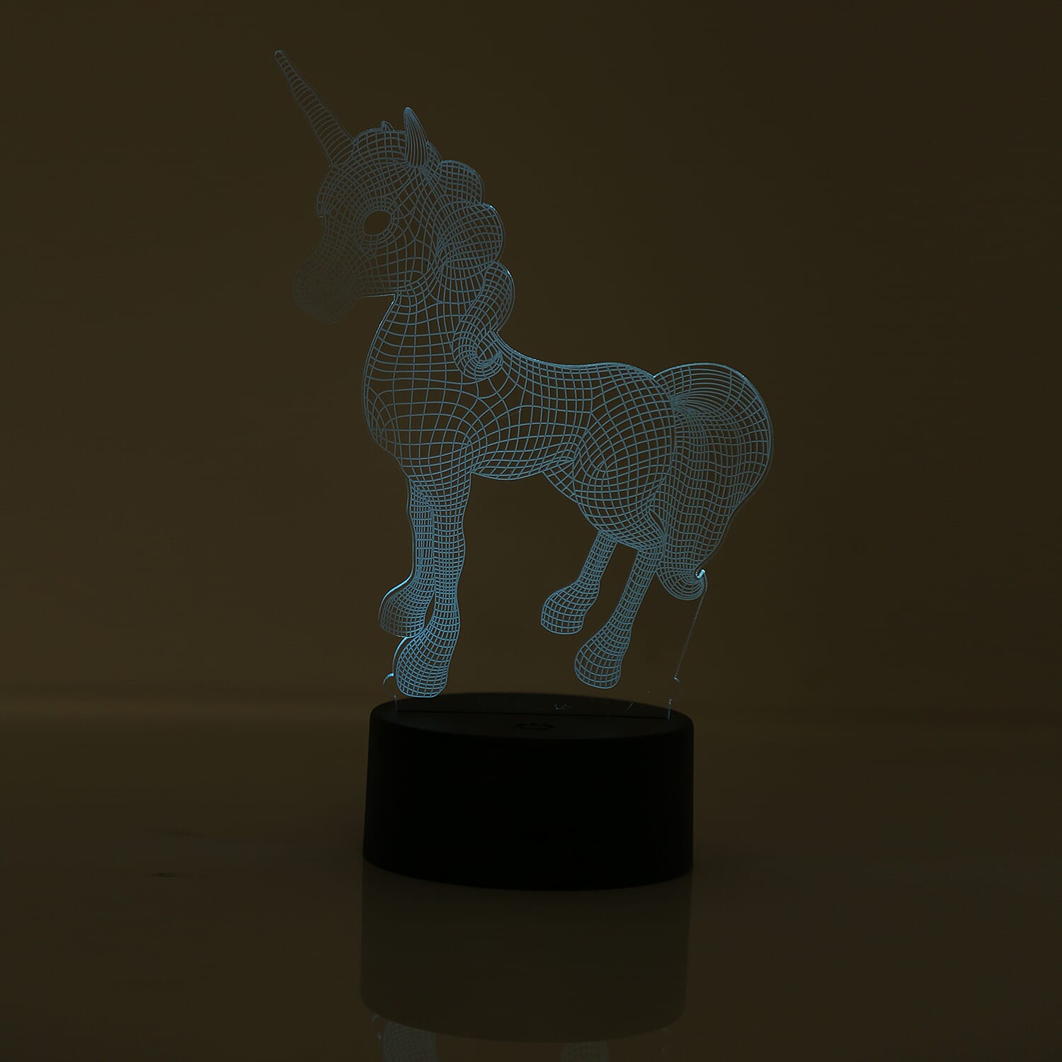 AQUARIUS 3D Optical Illusion LED Unicorn Colour-Changing Hologram Night Light (7 Colours)