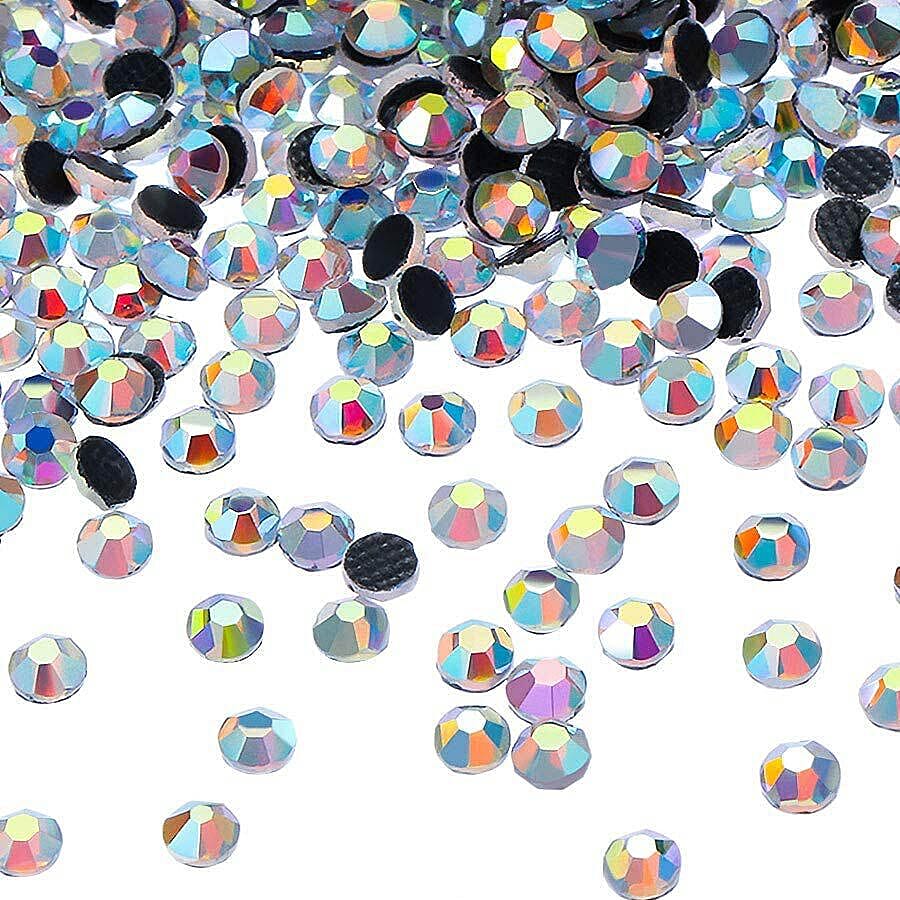 Reusable Fashion Face Covering with Aurora Borealis Rhinestones Crystals in Pink