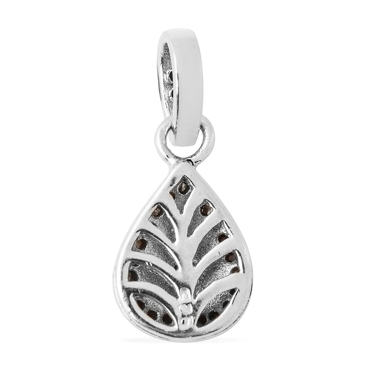 Close Out Deal Polki Diamond Pendant in Platinum Overlay Sterling Silver 0.40 Ct.