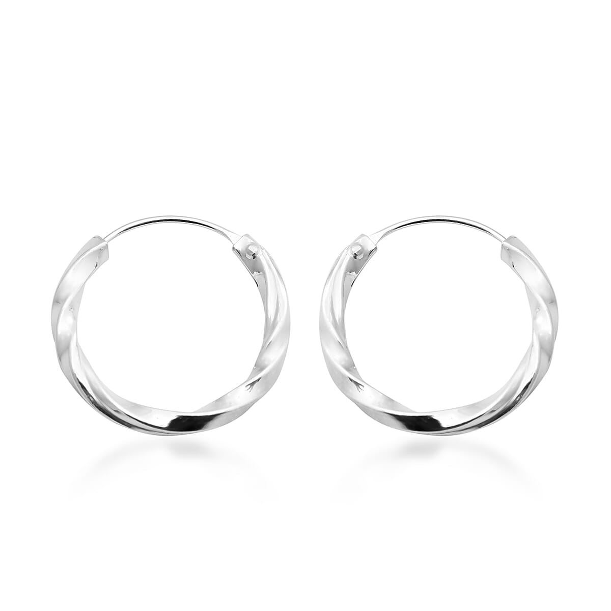 Thai Sterling Silver Twisted Hoop Earrings