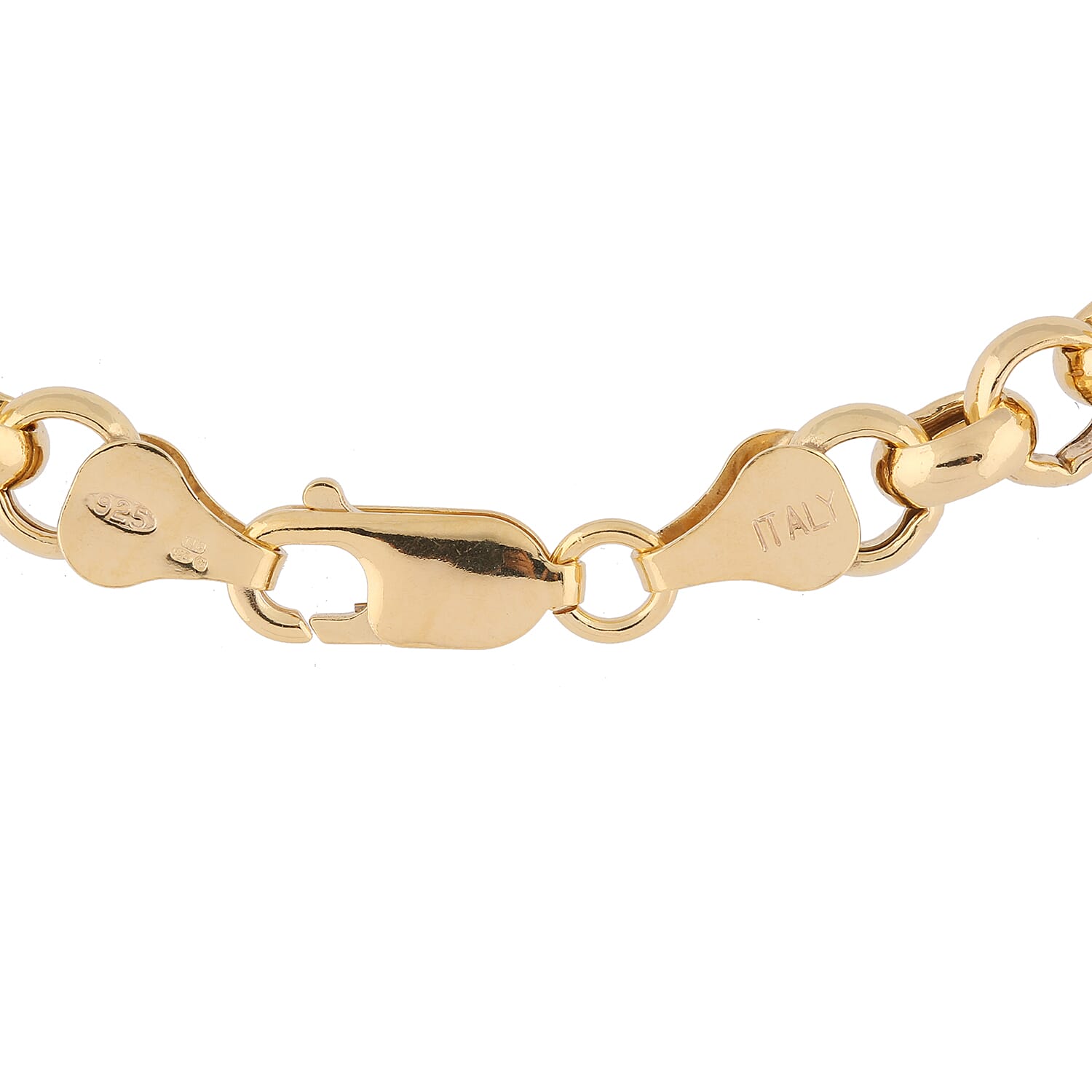 Italian Made - Gold Overlay Sterling Silver Rolo Chain (Size 18),  Sliver Wt. 18.50 Gms