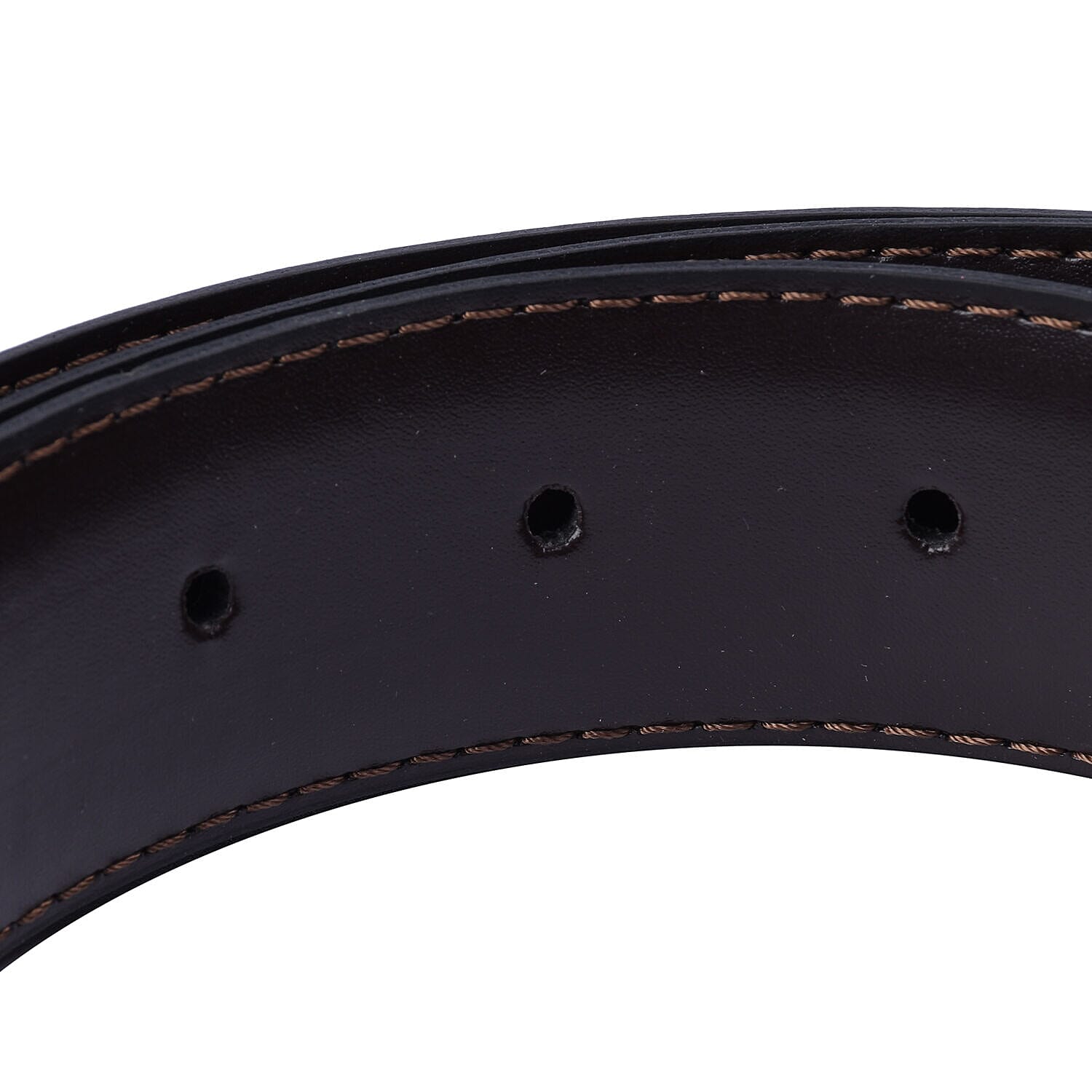 GIANFRANCO FERRE Mens 100% Genuine Leather Belt with Automatic Buckle (Size 125, Adjustable) - Black-Brown (Double Face)