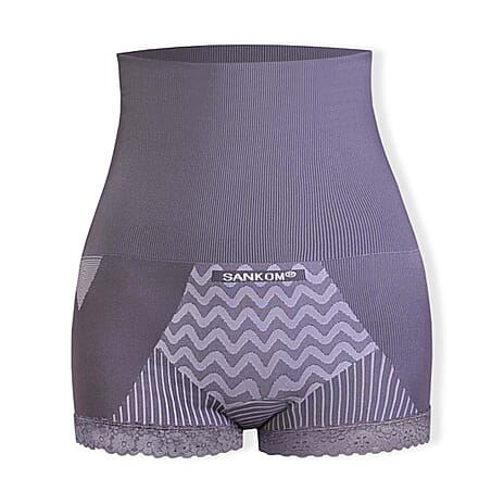 Sankom Switzerland Patent Premium Bamboo Grey High Waisted Briefs (Size L-XL; 14-16)