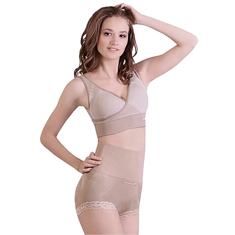 Sankom Switzerland Patent Premium Cooling Beige High Waisted Briefs (Size L-XL; 14-16)