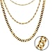 Italian Made 3-Layer Chain in Gold Overlay Sterling Silver 15 Inches