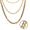 Italian Made 3-Layer Chain in Gold Overlay Sterling Silver 15 Inches