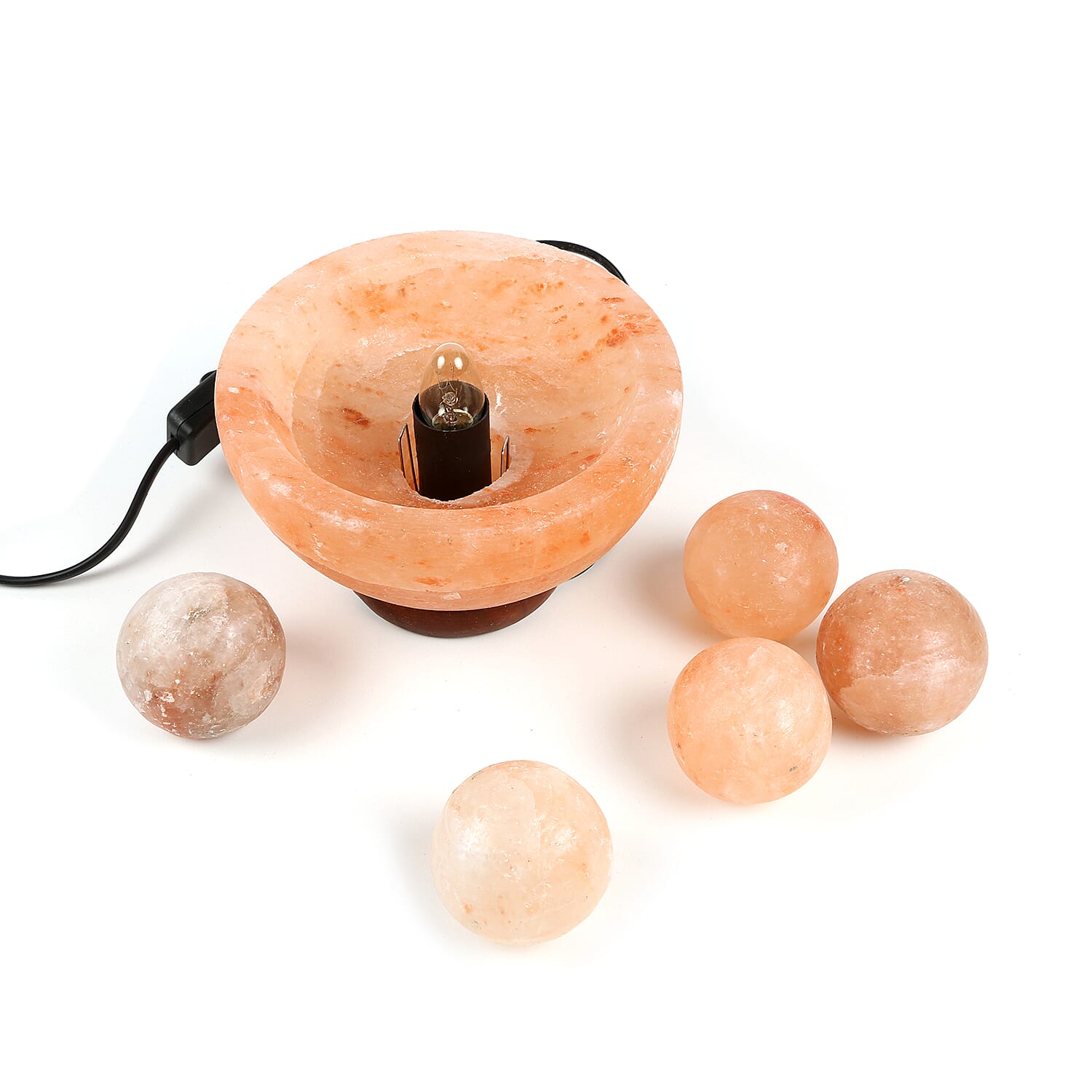 Himalayan Salt Lamp Fire bowl with Salt Chunks (Size-20cm, Weight- 4Kgs)