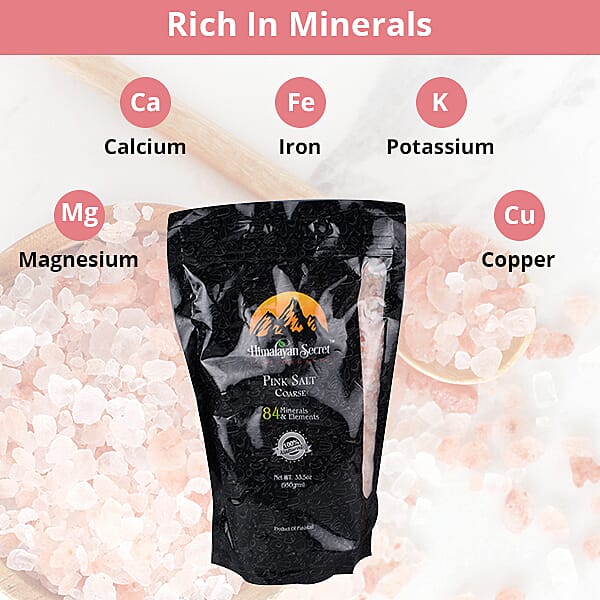  Pure Himalayan Pink Coarse Salt Mill with Refill Pouch