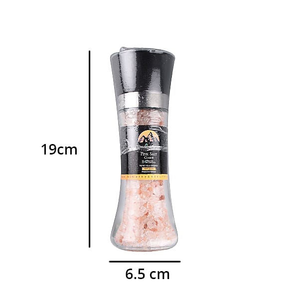  Pure Himalayan Pink Coarse Salt Mill with Refill Pouch