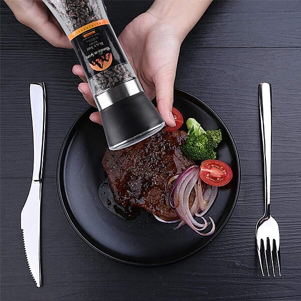 100% Pure Himalayan Black Coarse Salt Mill 200g with 950g Refill Pouch